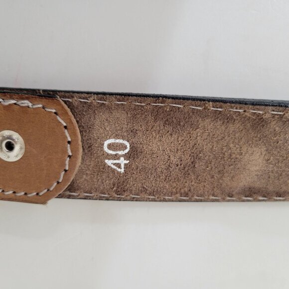 Bergamot Brass Works Clipper Ship Buckle with Tooled Leather Belt Size 40. - Picture 9 of 9